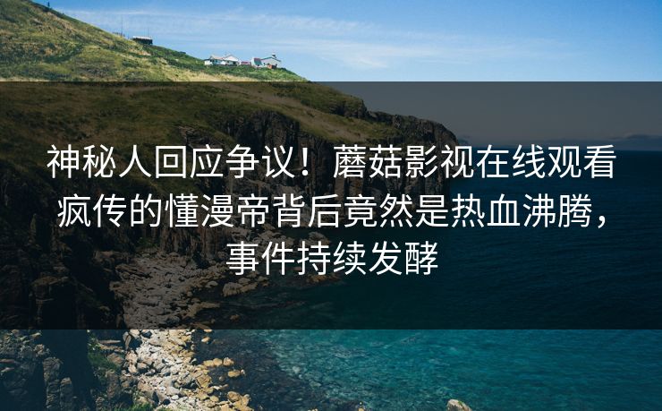 神秘人回应争议！蘑菇影视在线观看疯传的懂漫帝背后竟然是热血沸腾，事件持续发酵