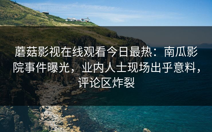 蘑菇影视在线观看今日最热：南瓜影院事件曝光，业内人士现场出乎意料，评论区炸裂